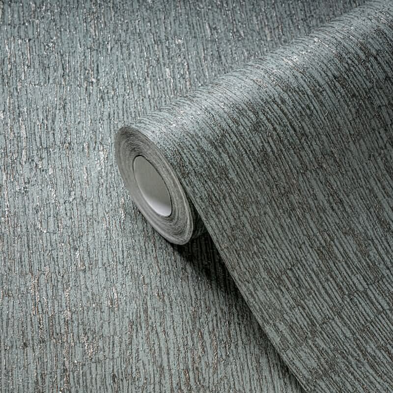 Stein Optik-Tapete Mintgrün Silber – Struktur Vlies Tapete glänzend modern livingwalls (395623)