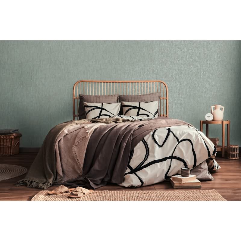 Stein Optik-Tapete Mintgrün Silber – Struktur Vlies Tapete glänzend modern livingwalls (395623)