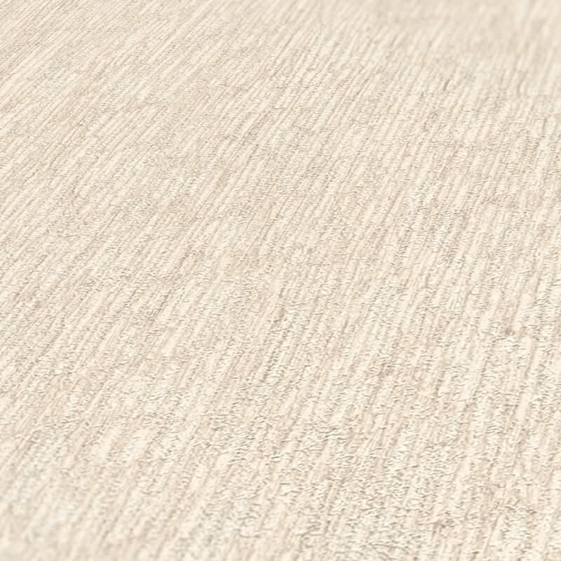 Steinoptik-Tapete Cremeweiß Silber – Struktur Vliestapete edel modern livingwalls (395624)