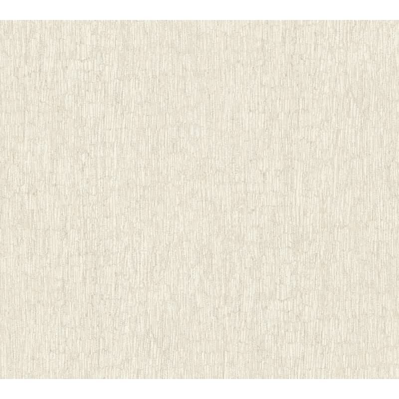 Steinoptik-Tapete Cremeweiß Silber – Struktur Vliestapete edel modern livingwalls (395624)