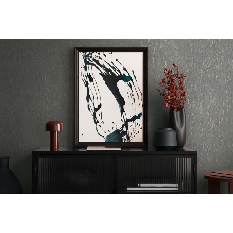 Stein Optik-Tapete Schwarz Silber – Struktur Vlies Tapete modern matt livingwalls (395626)