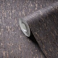 Stein Optik-Tapete Schwarz Silber – Struktur Vlies...