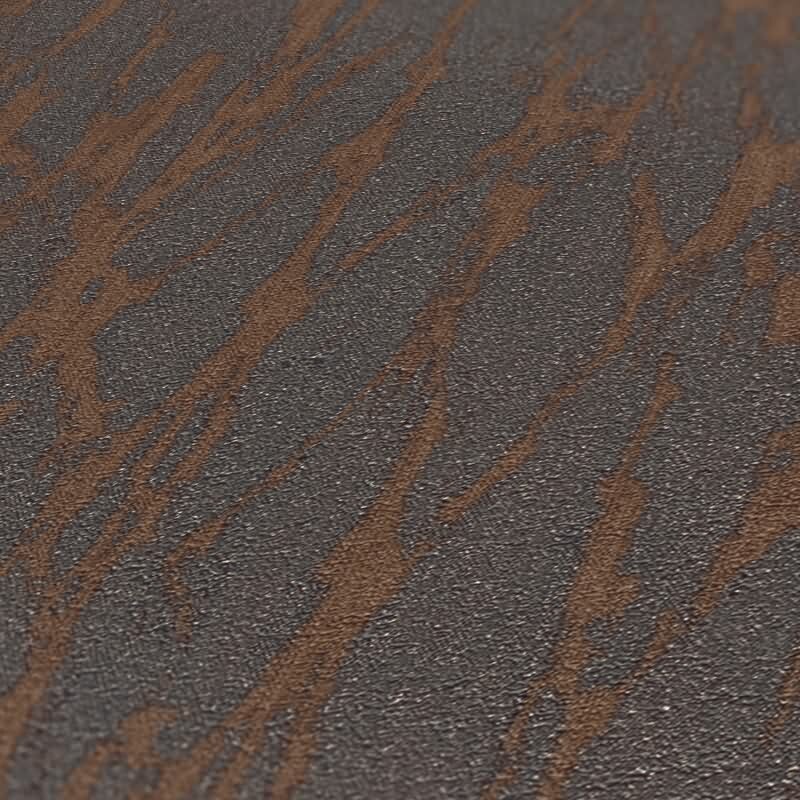 Steinoptik-Tapete Blau Braun Silber – Struktur-Vliestapete geädert – Metallic-Effekt livingwalls (395634)