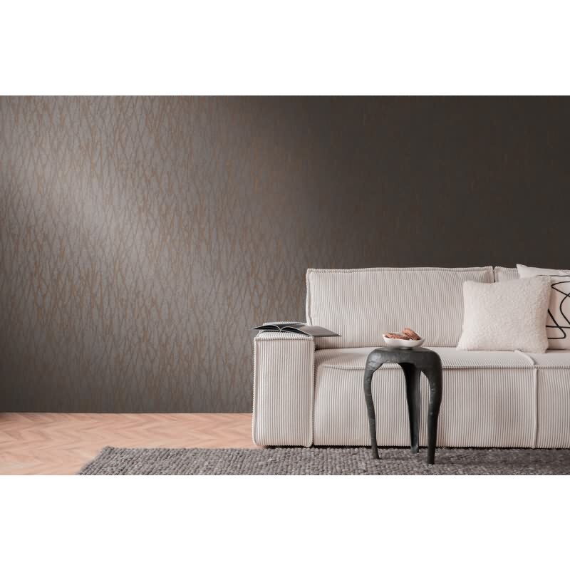 Steinoptik-Tapete Blau Braun Silber – Struktur-Vliestapete geädert – Metallic-Effekt livingwalls (395634)