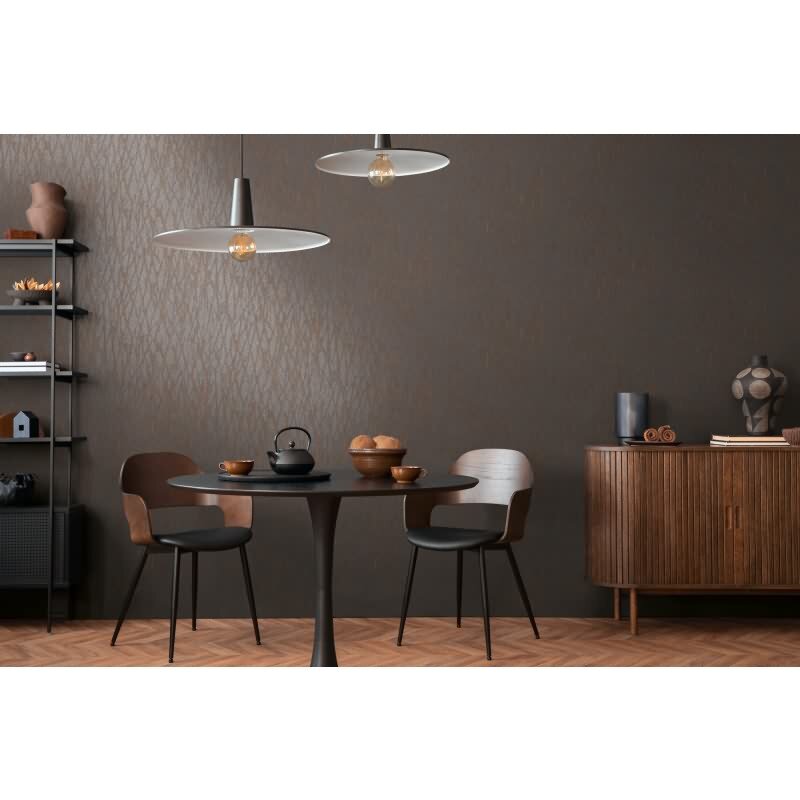 Steinoptik-Tapete Blau Braun Silber – Struktur-Vliestapete geädert – Metallic-Effekt livingwalls (395634)