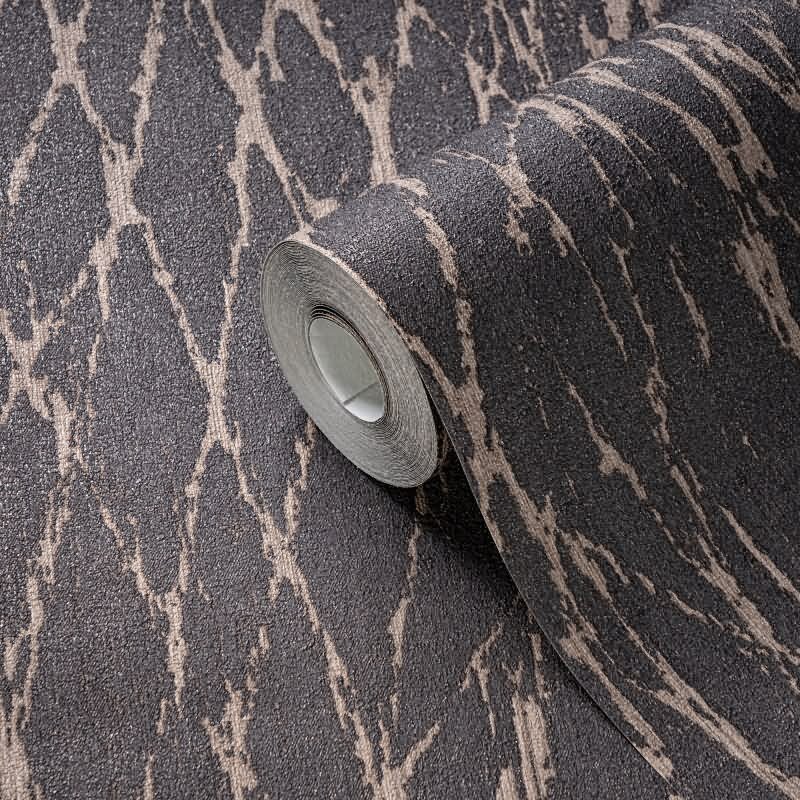 Steinoptik-Tapete Beige Schwarz - Vlies Tapete mit Struktur - Natur-Design livingwalls (395635)