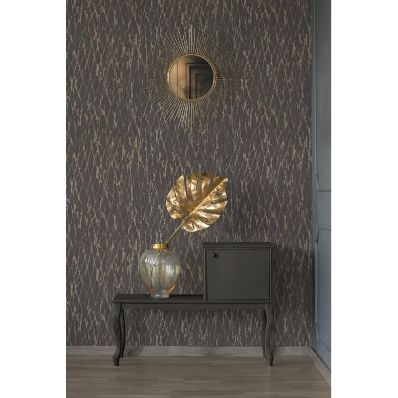 Steinoptik-Tapete Beige Schwarz - Vlies Tapete mit Struktur - Natur-Design livingwalls (395635)