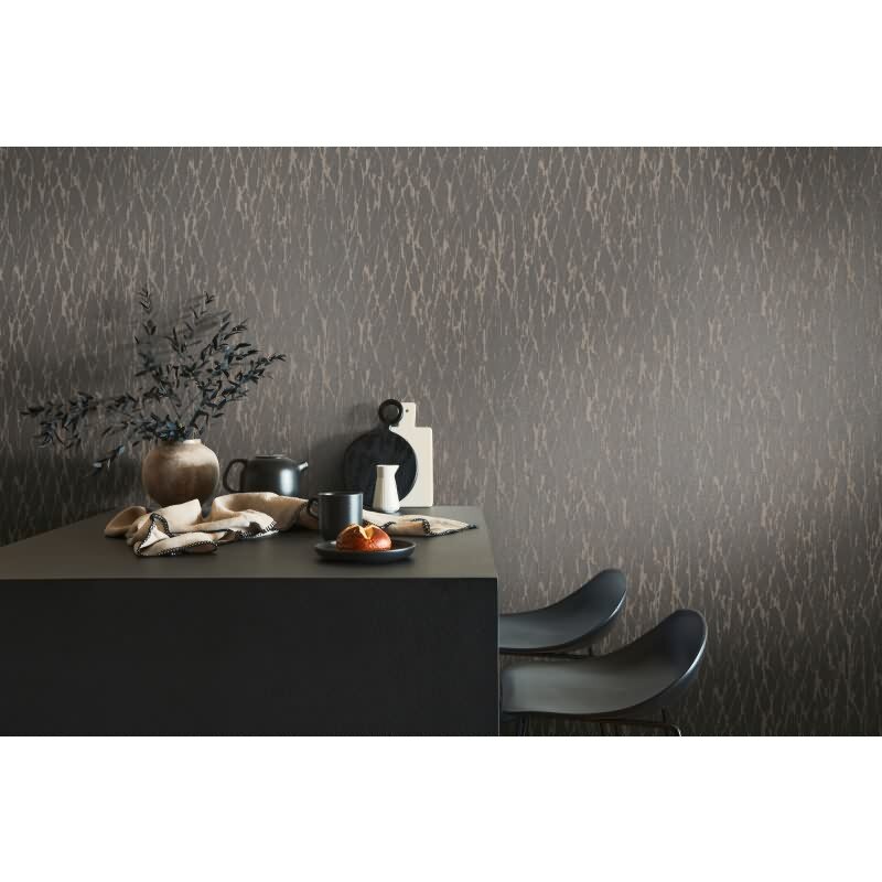 Steinoptik-Tapete Beige Schwarz - Vlies Tapete mit Struktur - Natur-Design livingwalls (395635)