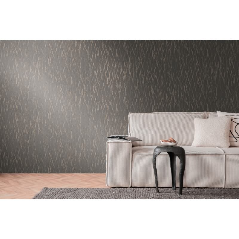 Steinoptik-Tapete Beige Schwarz - Vlies Tapete mit Struktur - Natur-Design livingwalls (395635)