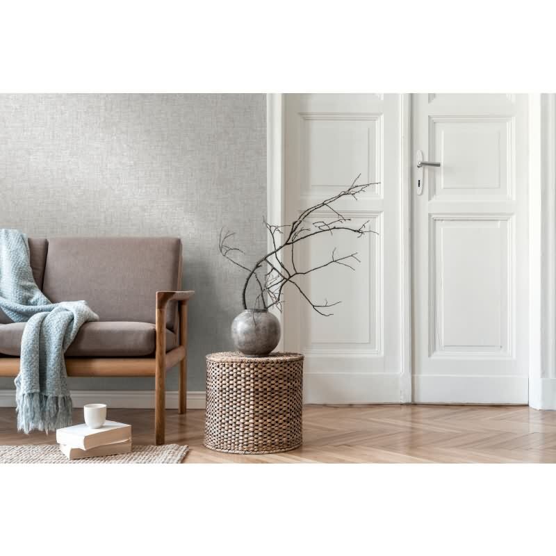 Stein Optik-Tapete Hellgrau Silber - Vliestapete mit feiner Struktur - Modern livingwalls (395642)