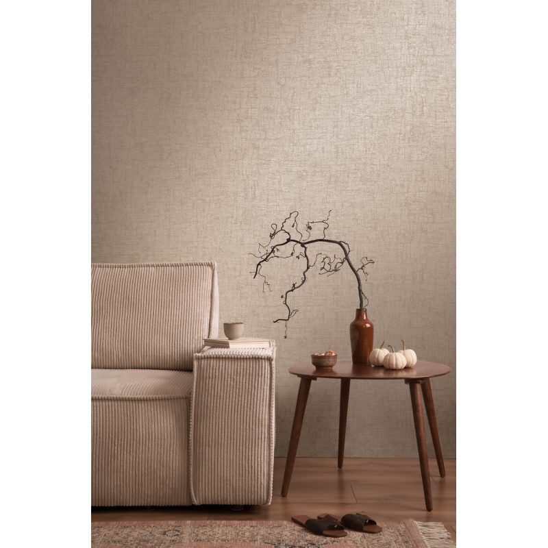 Steinoptik-Tapete Braun Beige - Vliestapete mit feiner Struktur - Modern livingwalls (395643)