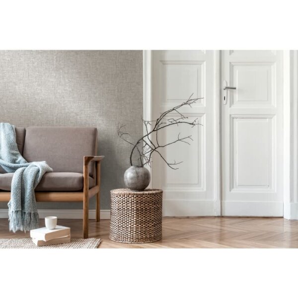 Stein Optik-Tapete Grau Silber - Vlies Tapete in Natur Stein-Optik modern livingwalls (395644)