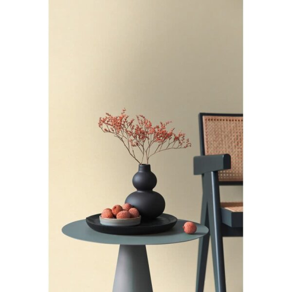 Unitapete mit Leinen-Optik Creme Beige - Einfarbige Vliestapete strukturier livingwalls (395651)