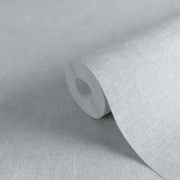 Unitapete mit Leinen-Optik Blaugrau - Einfarbige Vliestapete strukturiert livingwalls (395662)