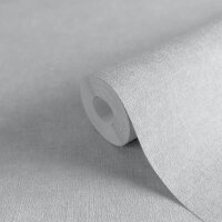 Unitapete mit Leinen-Optik Blaugrau - Einfarbige...