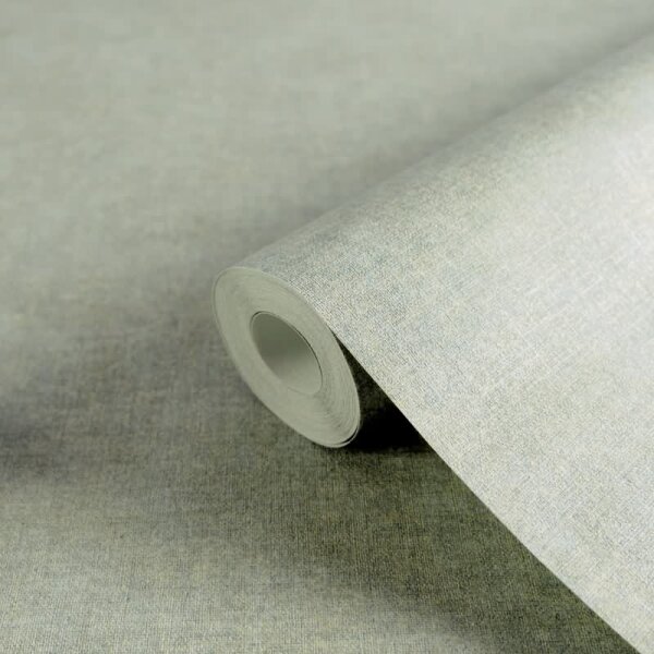 Unitapete mit Leinen-Optik Beige Braun Blau - Einfarbige Vliestapete strukturiert livingwalls (395664)