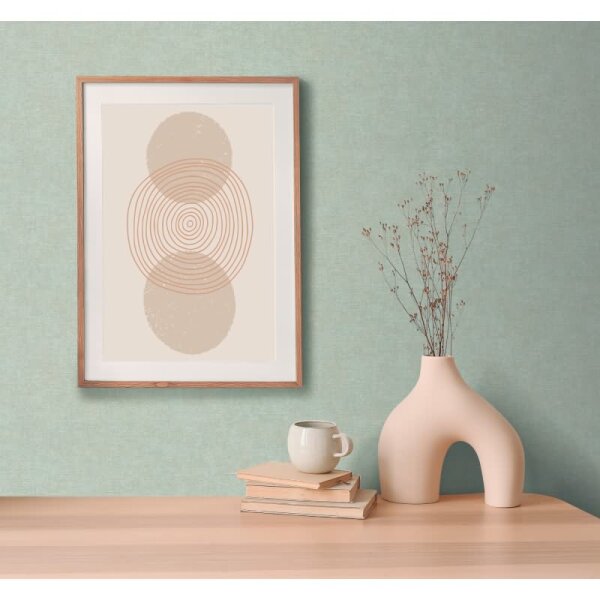 Unitapete mit Leinen-Optik Beige Braun Blau - Einfarbige Vliestapete strukturiert livingwalls (395664)