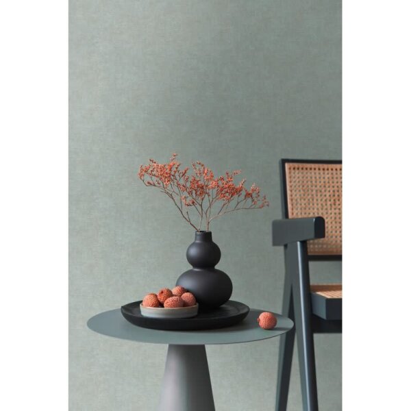 Unitapete mit Leinen-Optik Beige Braun Blau - Einfarbige Vliestapete strukturiert livingwalls (395664)