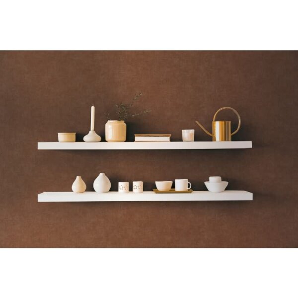 Unitapete mit Leinen-Optik Rotbraun - Einfarbige Vliestapete strukturiert livingwalls (395671)