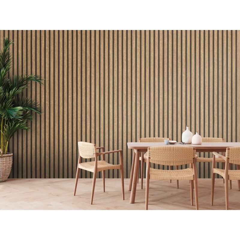 Holzoptik Tapete Brain Schwarz - 3D Vliestapete skandinavische Holzpaneele AS-Creation (391091)