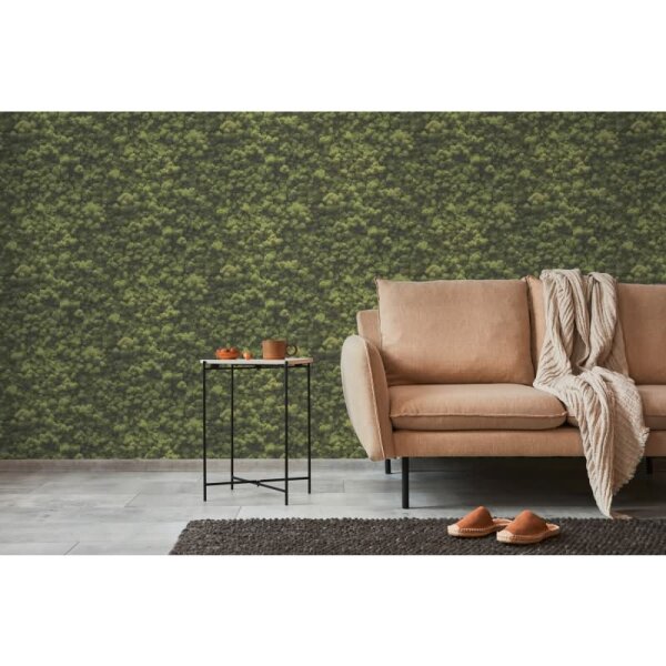 Wald-Tapete Luftaufnahme Grün - Vliestapete Naturmotiv fotorealistisch - Mustertapete AS-Creation (394051)