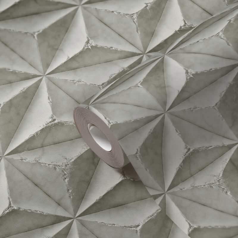 3D-Tapete Beton Grau - Vliestapete geometrisch modern - Mustertapete mit Struktur AS-Creation (397001)