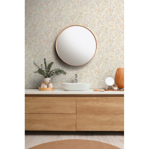 Blümchentapete Pastell Weiß - Vliestapete floral verspielt - Mustertapete Frühling AS-Creation (397471)