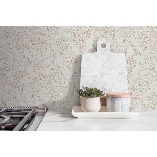 Blümchentapete Terrakotta Beige - Vliestapete floral zart - Mustertapete Landhausstil AS-Creation (397473)