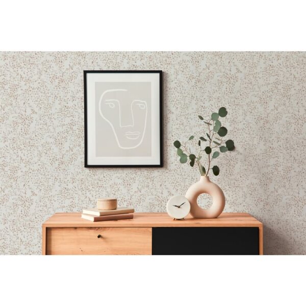 Blümchentapete Terrakotta Beige - Vliestapete floral zart - Mustertapete Landhausstil AS-Creation (397473)