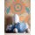 Retro-Blumentapete Apricot Blau Beige - Mustertapete floral - Vliestapete AS-Creation (395302)