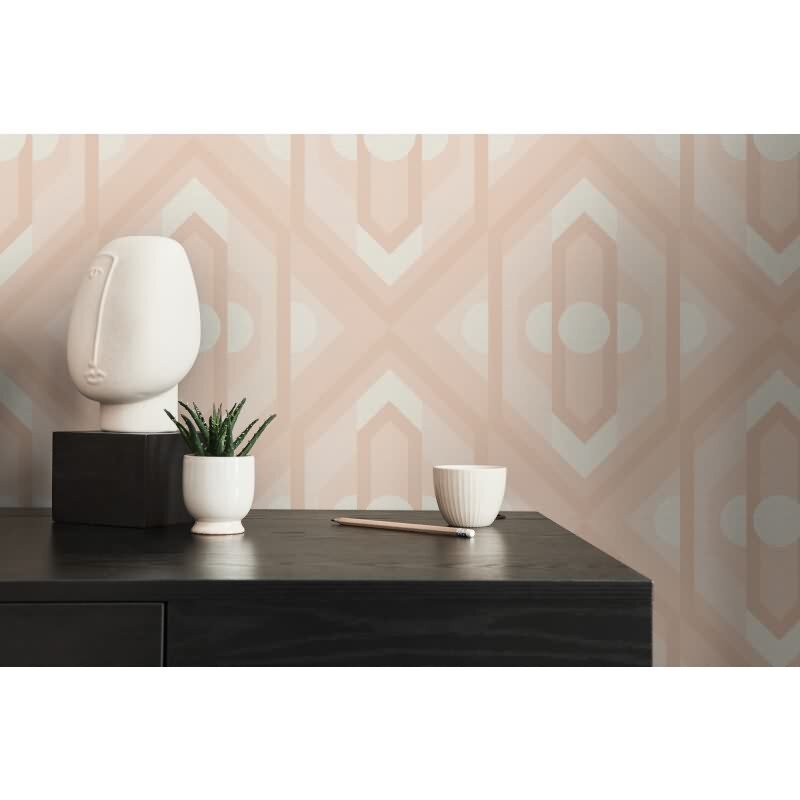 Retro-Tapete Geometrisch Beige Creme - Mustertapete 70er Jahre - Vliestapete AS-Creation (395315)