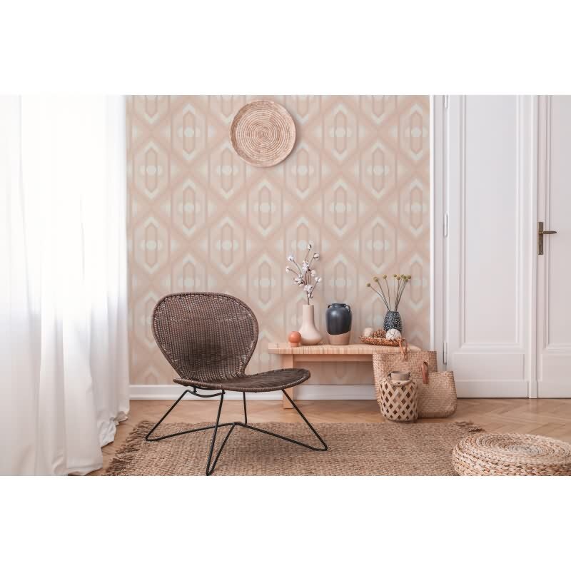 Retro-Tapete Geometrisch Beige Creme - Mustertapete 70er Jahre - Vliestapete AS-Creation (395315)