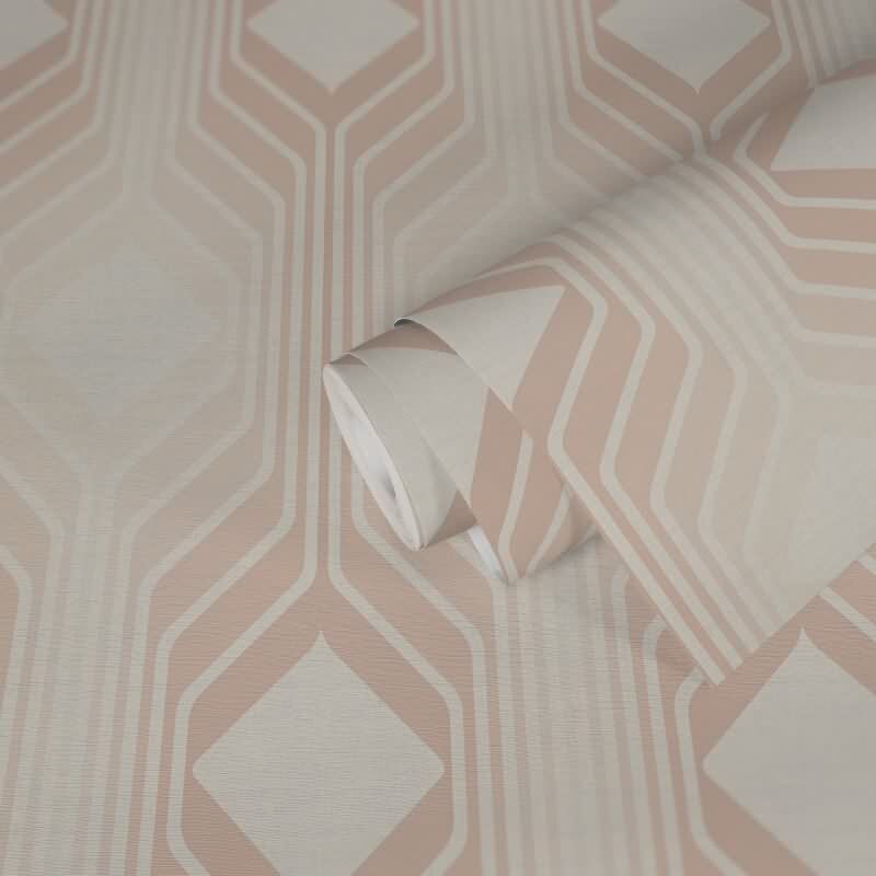 Retro Tapete Geometrisch Beige Weiß - Muster Tapete 70er Jahre - Vlies Tapete AS-Creation (395324)