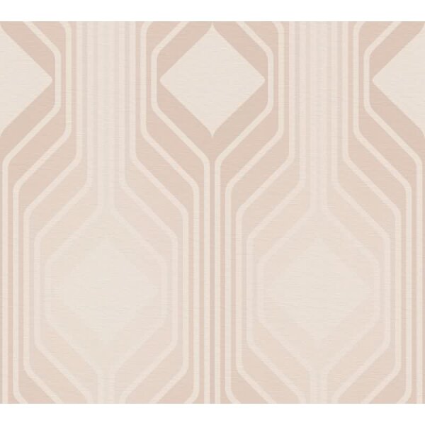 Retro-Tapete Geometrisch Hellbeige Creme - Mustertapete 70er Jahre - Vliestapete AS-Creation (395325)