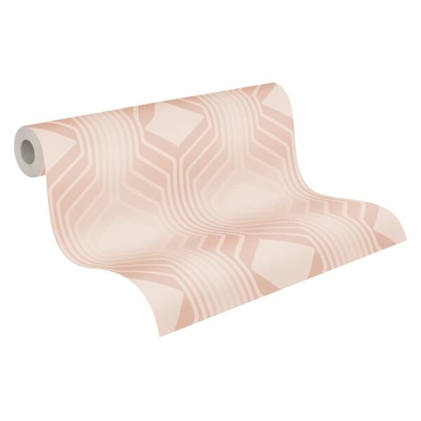 Retro-Tapete Geometrisch Hellbeige Creme - Mustertapete 70er Jahre - Vliestapete AS-Creation (395325)