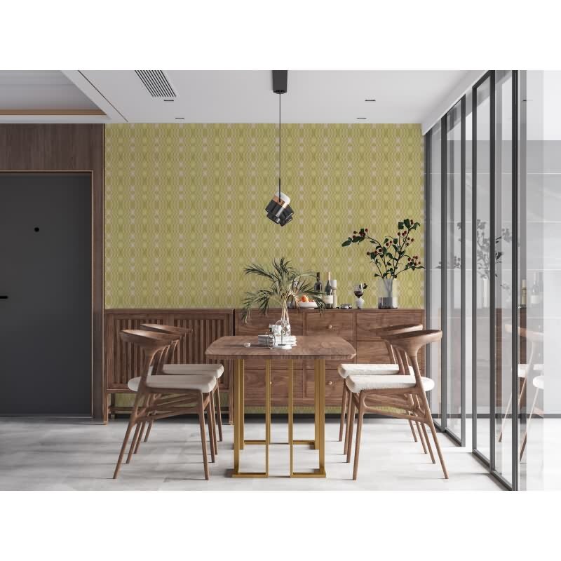 Retro-Tapete Geometrisch Grün Beige - Mustertapete 70er Stil - Vliestapete modern AS-Creation (395341)