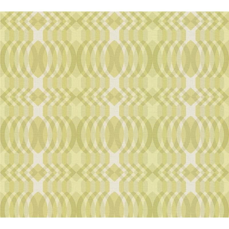 Retro-Tapete Geometrisch Grün Beige - Mustertapete 70er Stil - Vliestapete modern AS-Creation (395341)