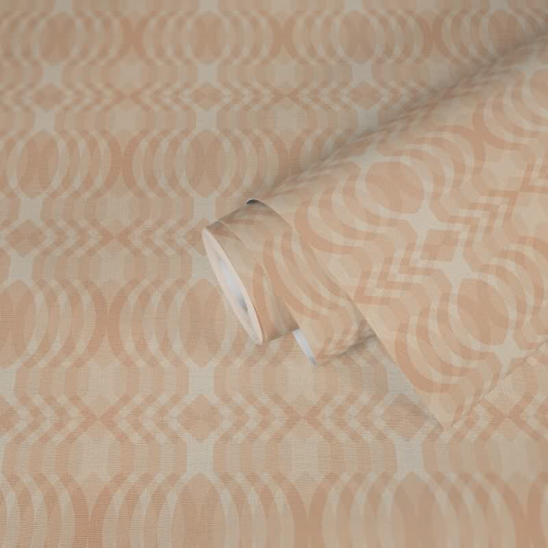 Retro-Tapete Geometrisch Beige Creme - Mustertapete 70er Stil - Vliestapete modern AS-Creation (395345)