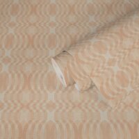 Retro-Tapete Geometrisch Beige Creme - Mustertapete 70er...