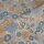 Blumen-Tapete Retro Blau Orange Beige - Mustertapete 70er Jahre - Vliestapete AS-Creation (395352)