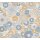 Blumen-Tapete Retro Blau Orange Beige - Mustertapete 70er Jahre - Vliestapete AS-Creation (395352)