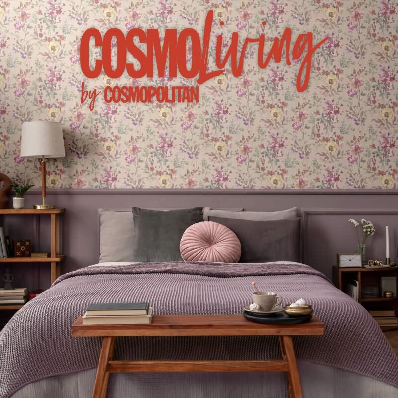 COSMOPOLITAN Vliestapete Blumen Rosa Pfirsich Aquarell Tapete fürs Schlafzimmer livingwalls (790613)