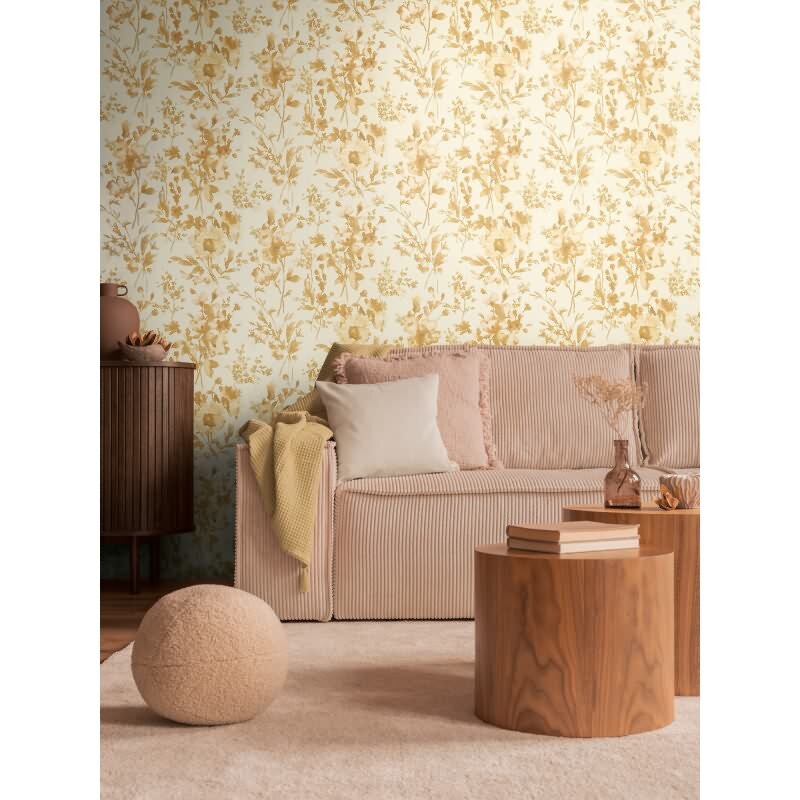 COSMOPOLITAN Vliestapete Blumen Weiß Gold moderne florale Designer Tapete livingwalls (790614)