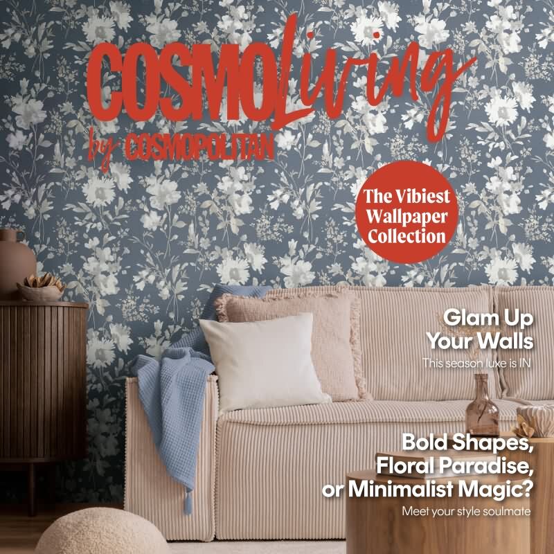 COSMOPOLITAN Vliestapete Aquarell Blaugrau Weiß moderne florale Blumentapete livingwalls (790615)