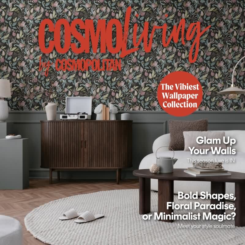 COSMOPOLITAN Vliestapete Blüten Schwarz Rosa moderne botanische Tapete Design livingwalls (790622)