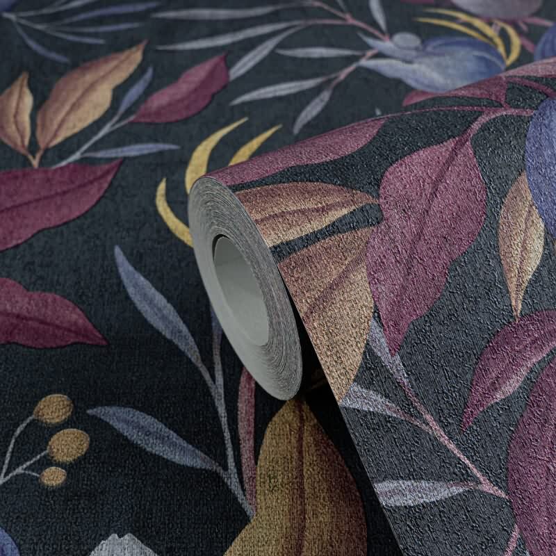 COSMOPOLITAN Vliestapete Blätter Blau Rot moderne Designer Tapete livingwalls (790623)