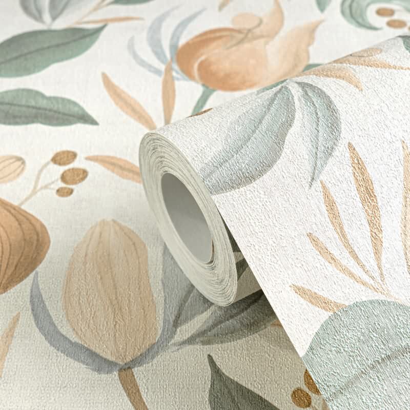COSMOPOLITAN Vliestapete Blumen Creme Apricot Trend Tapete mit Blüten & Blättern livingwalls (790624)
