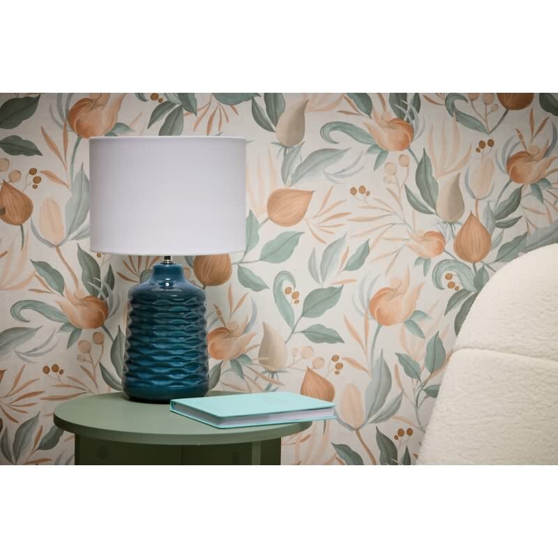 COSMOPOLITAN Vliestapete Blumen Creme Apricot Trend Tapete mit Blüten & Blättern livingwalls (790624)