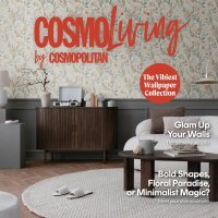 COSMOPOLITAN Vliestapete Blumen Creme Apricot Trend...