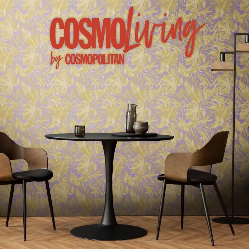 COSMOPOLITAN Vliestapete Palmenblatt Lila Gold botanische Dschungel Tapete livingwalls (790633)